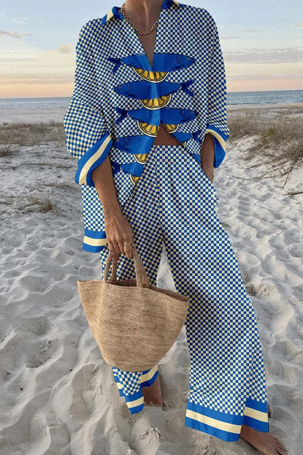 Set Yareli™ | Linen-Cotton Shirt & Trousers Set