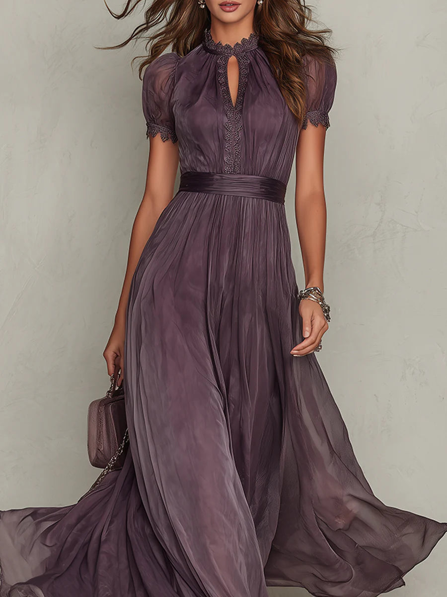 Odette | Lace-Detail Flowing Maxi Dress