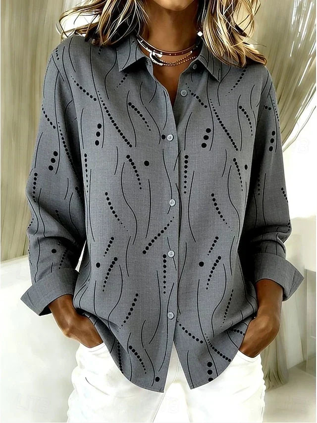Clarissa | Casual Dotted Line Pattern Blouse