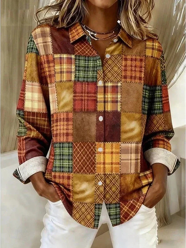 Primrose | Vintage Patchwork Button Front Blouse