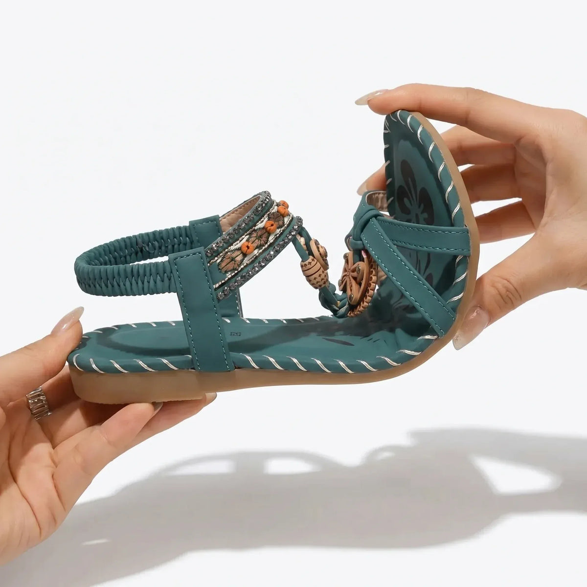 Nadia | Elastic Heel Strap Sandals