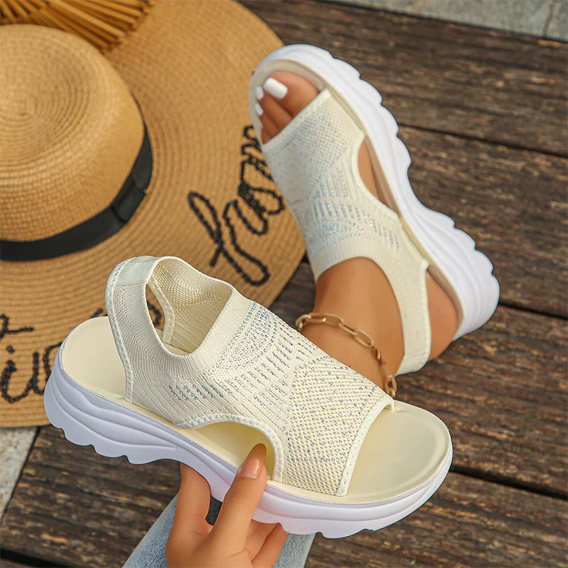 Noelle | Mesh Adjustable Strap Sandals