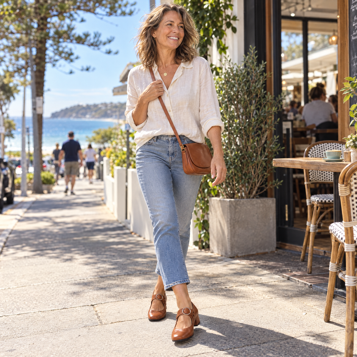 Valentina Leather Block Heel Mary Janes | Women's Buckle Strap Shoes