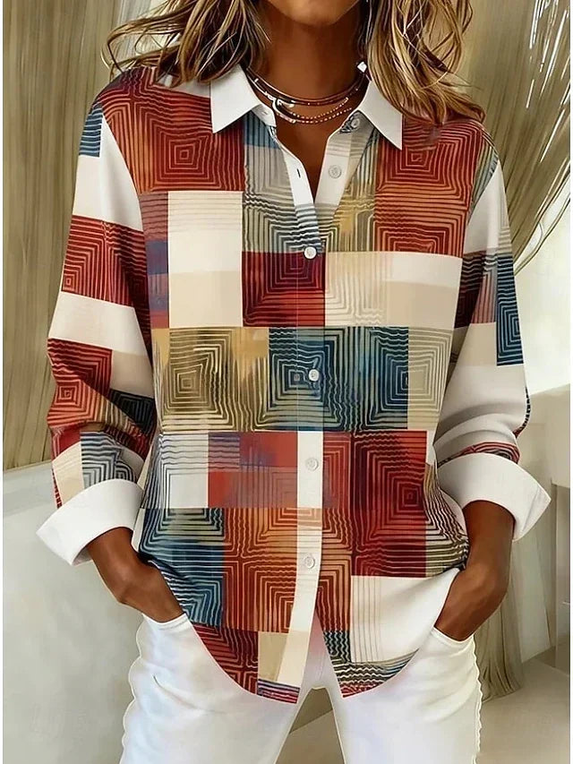 Primrose | Vintage Patchwork Button Front Blouse