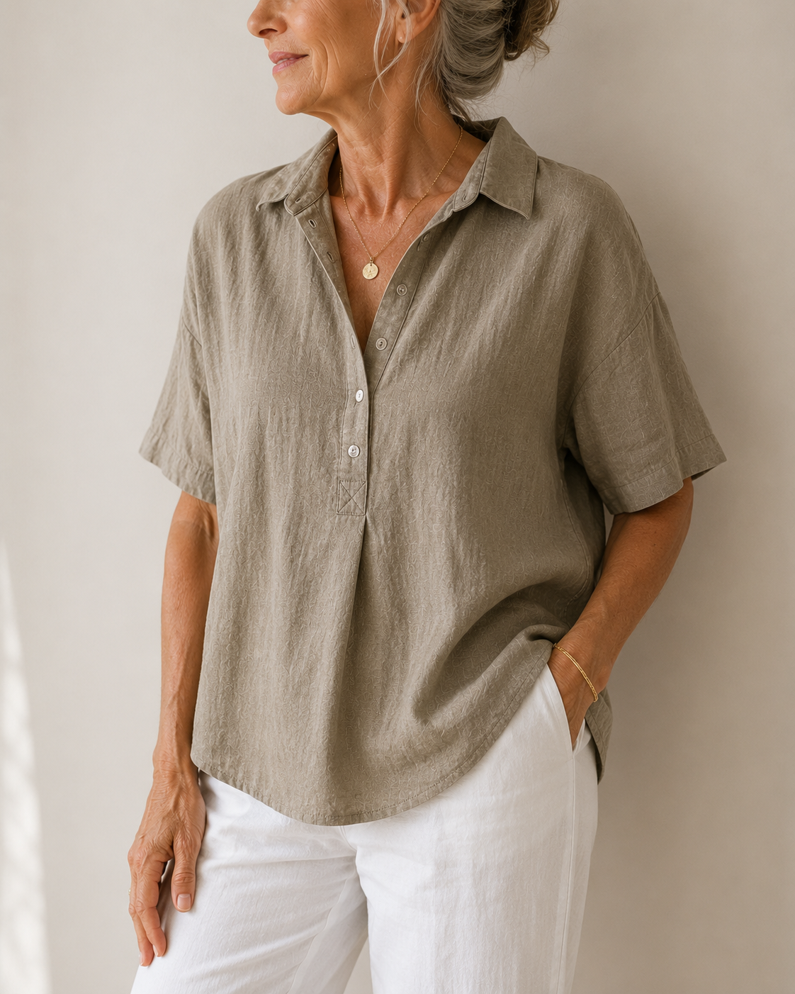 Maeve | Relaxed Collared Blouse