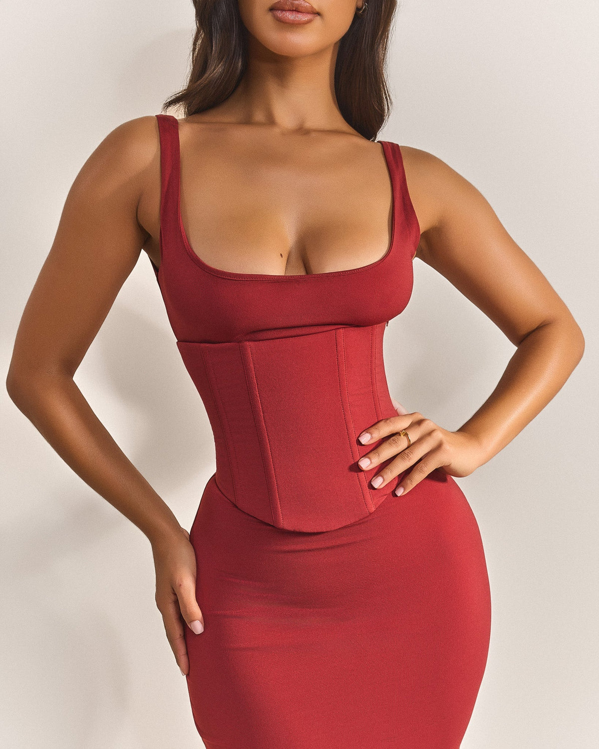 The Sandra Scoop Maxi in Red