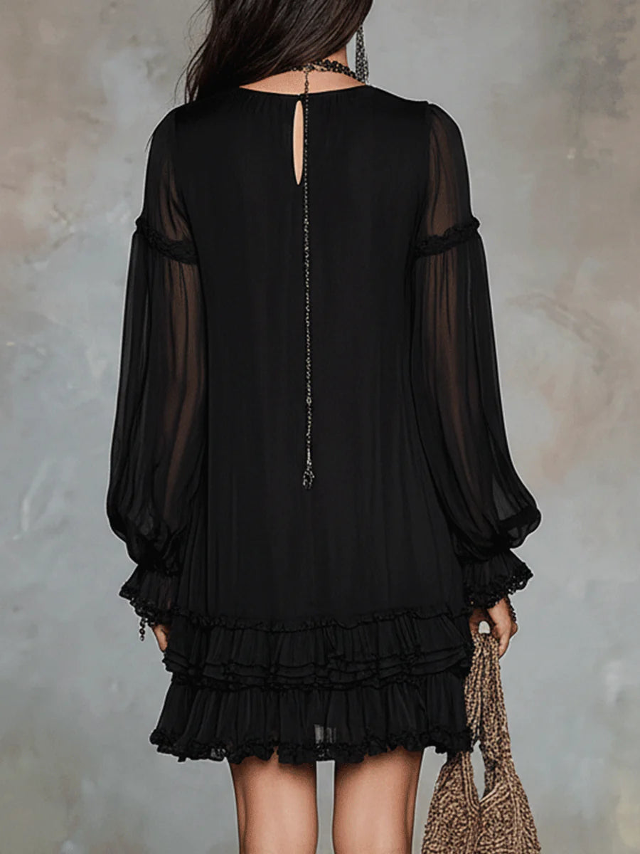 Junie | Ruffle Trim Mini Dress