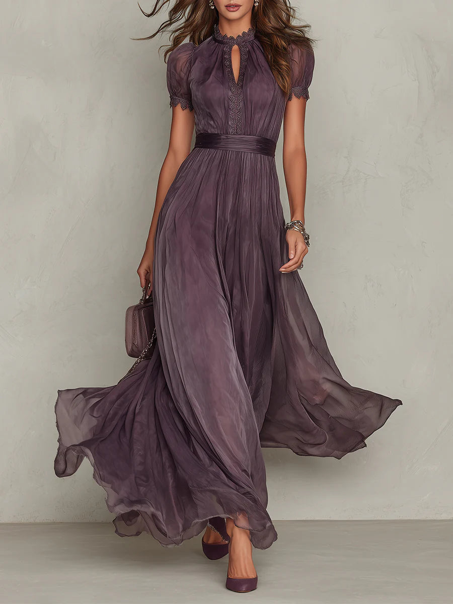 Odette | Lace-Detail Flowing Maxi Dress