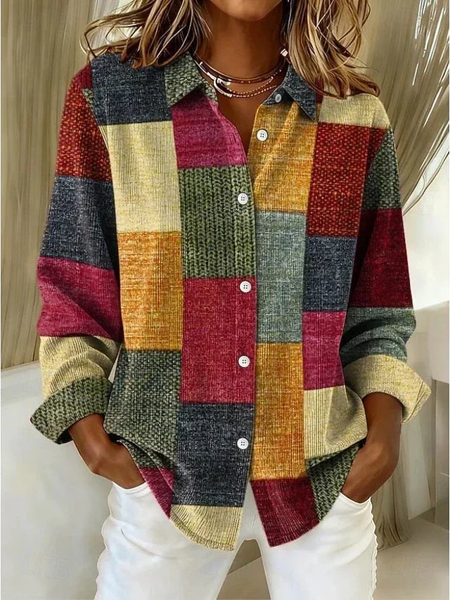 Primrose | Vintage Patchwork Button Front Blouse