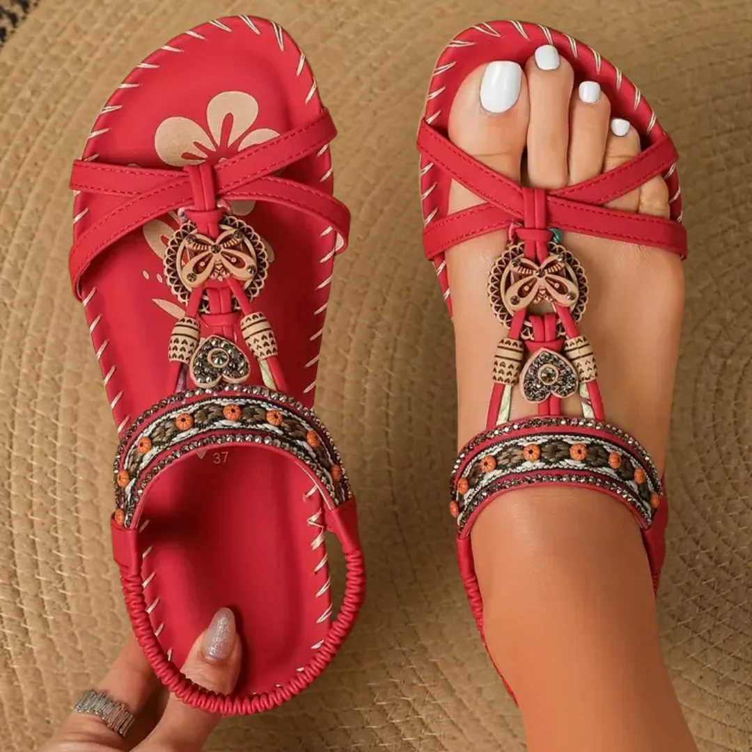 Nadia | Elastic Heel Strap Sandals