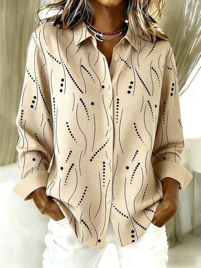 Lucinda | Relaxed Artistic Pattern Everyday Blouse