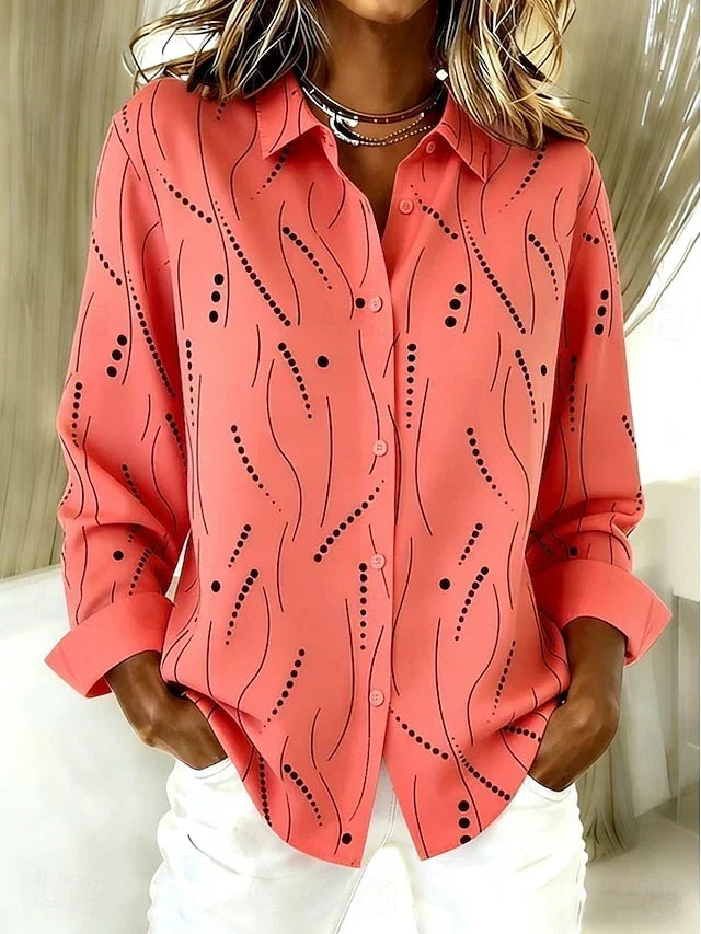 Romilly | Button Front Printed Blouse